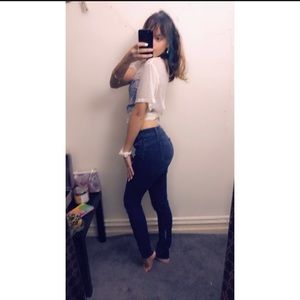 WAXJEAN Dark blue denim Jeans